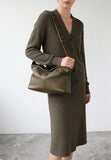 Women’s Premium Slouchy Grain Cowhide Hobo Bag | Versatile Large Leather Crossbody & Shoulder Bag for Work