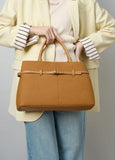 Women's Slouchy Grain Cowhide Leather Hobo Bag | Large Leather Crossbody & Shoulder Bag | Versatile Work Handbag for Women