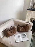 Women’s Soft Cowhide Leather Crossbody Bag, Large Bowling Bag, Slouchy Boho Tote for Everyday Use