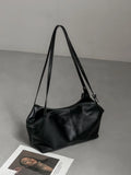 Women’s Soft Cowhide Leather Crossbody Bag, Large Bowling Bag, Slouchy Boho Tote for Everyday Use