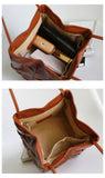 Women's Soft Luxurious Calfskin Leather Handwoven Bucket Shoulder Bag, Crossbody Bag