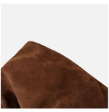 Women’s Soft Suede Leather Crossbody Bag, Large Bowling Bag, Slouchy Boho Tote for Everyday Use