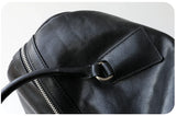 Women's Vegetable-Tanned Cowhide Leather Boston Bag | Vintage Pillow Tote | Top Handle Shoulder Crossbody Handbag in Two Sizes