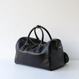 Women's Vegetable-Tanned Cowhide Leather Boston Bag | Vintage Pillow Tote | Top Handle Shoulder Crossbody Handbag in Two Sizes