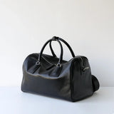 Women's Vegetable-Tanned Cowhide Leather Boston Bag | Vintage Pillow Tote | Top Handle Shoulder Crossbody Handbag in Two Sizes