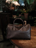 Women's Vegetable-Tanned Cowhide Leather Boston Bag | Vintage Pillow Tote | Top Handle Shoulder Crossbody Handbag in Two Sizes