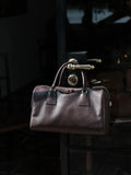 Women's Vegetable-Tanned Cowhide Leather Boston Bag | Vintage Pillow Tote | Top Handle Shoulder Crossbody Handbag in Two Sizes