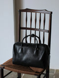 Women's Vegetable-Tanned Cowhide Leather Boston Bag | Vintage Pillow Tote | Top Handle Shoulder Crossbody Handbag in Two Sizes
