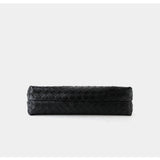 Women's Woven Lambskin Leather Cloud Bag | Drawstring Shoulder Bag with Gold Chain | Luxury Intrecciato Leather Crossbody Handbag