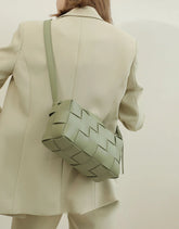 Women’s Woven Leather Boston Bag, Designer Real Genuine Leather Shoulder & Crossbody Handbag