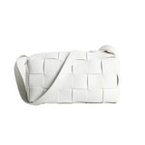 Women’s Woven Leather Boston Bag, Designer Real Genuine Leather Shoulder & Crossbody Handbag