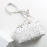 Women’s Woven Leather Boston Bag, Designer Real Genuine Leather Shoulder & Crossbody Handbag