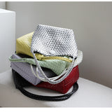 Women's Handwoven Vegan Leather Hobo Tote Bag | Intrecciato Shoulder Bag | Two Sizes | Lightweight Everyday Handbag for Women