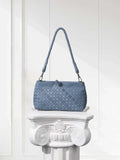 Woven Lambskin Leather Shoulder Bag | Handcrafted Vintage Crossbody Bag