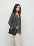 Woven Lambskin Leather Shoulder Bag | Handcrafted Vintage Crossbody Bag