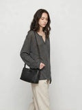 Woven Lambskin Leather Shoulder Bag | Handcrafted Vintage Crossbody Bag