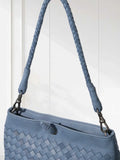 Woven Lambskin Leather Shoulder Bag | Handcrafted Vintage Crossbody Bag