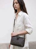 Woven Lambskin Leather Shoulder Bag | Handcrafted Vintage Crossbody Bag