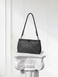 Woven Lambskin Leather Shoulder Bag | Handcrafted Vintage Crossbody Bag
