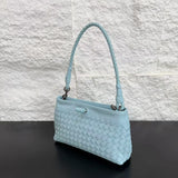 Woven Lambskin Leather Shoulder Bag | Handcrafted Vintage Crossbody Bag