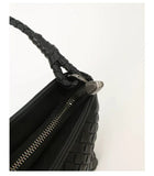 Woven Lambskin Leather Shoulder Bag | Handcrafted Vintage Crossbody Bag