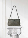 Woven Lambskin Leather Shoulder Bag | Handcrafted Vintage Crossbody Bag
