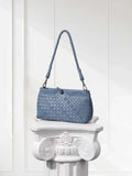 Woven Lambskin Leather Shoulder Bag | Handcrafted Vintage Crossbody Bag