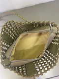 Woven Leather Cutout Tote Bag | Handcrafted Full Grain Cowhide Basket Bag