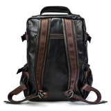 Black Leather Backpack for Women and Men Genuine Leather Travelling Bag Laptop Bag Travel Backpack Shoulder Bag Best Satchel Bag - Alexel Crafts