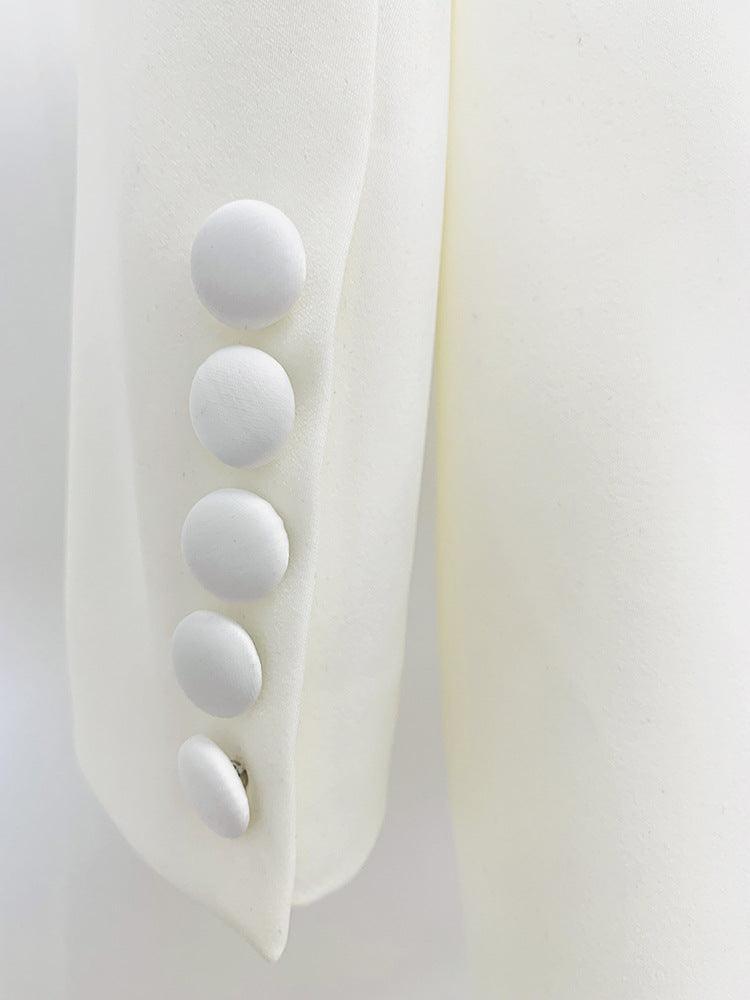 Elegant Handcrafted Diamond Beaded and Embellished Tailored Blazer Dress - Alexel Crafts