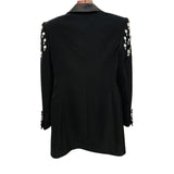 Elegant Handcrafted Diamond Beaded and Embellished Tailored Blazer Dress - Alexel Crafts