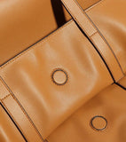 Elegant Oversized Cowhide Leather Tote Bag for Women with Drawstring Closure - Alexel Crafts