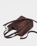 Elegant Suede Leather Tote Bag with Adjustable Strap | Shoulder Bag for Women - Alexel Crafts