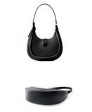 Everyday Leather Croissant Bag | Sleek Elegance Hobo Shoulder Bag | Women Crossbody Bag For Wedding or Party - Alexel Crafts