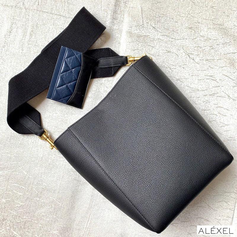 Genuine Leather Bucket Bag, Minimalist Classic Leather Tote Bag, Fashion Designer Shoulder Bag Wide Strap Tan, Green, Blue, Gift For Her - Alexel Crafts