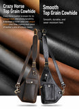 Genuine Crazy Horse Leather Chest Rig Harness Bag for Men — Handcrafted Dual Shoulder Holster Vest with Multi-Pocket | Retro Motorcycle & Daily Carry