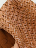 Handwoven Full Grain Leather Hobo Bag | Vintage Basketweave Shoulder & Crossbody Bag