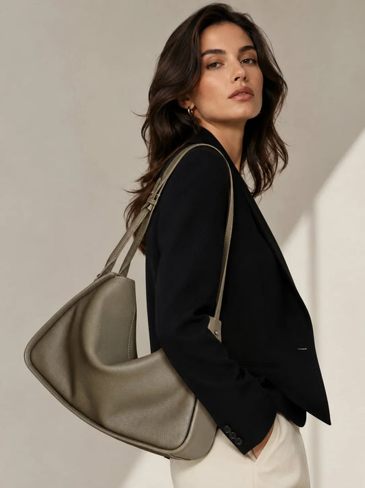 Luxury Togo Calfskin Leather Pillow Bag | Minimalist Slouchy Crossbody & Shoulder Bag | 2026 Designer Collection