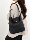 Handcrafted Top Grain Cowhide Leather Slouchy Bucket Bag | Women's Shoulder & Top-Handle Purse