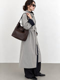 Handcrafted Top Grain Cowhide Leather Slouchy Bucket Bag | Women's Shoulder & Top-Handle Purse