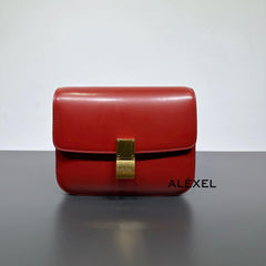 Italian Calfskin Leather Bag, Designer Bag, Italian Leather Box Bag, Classic Crossbody Bag, Shoulder Bag, Minimalist Genuine Leather Purse - Alexel Crafts Italian Calfskin Leather Bag, Designer Bag, Italian Leather Box Bag, Classic Crossbody Bag, Shoulder Bag, Minimalist Genuine Leather Purse - Alexel Crafts