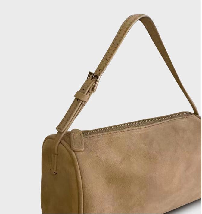 Lambskin Leather Boston Bag, Mini Designer Bag, Leather Box Bag, Classic Leather Handbag, Minimalist Genuine Leather Purse - Alexel Crafts