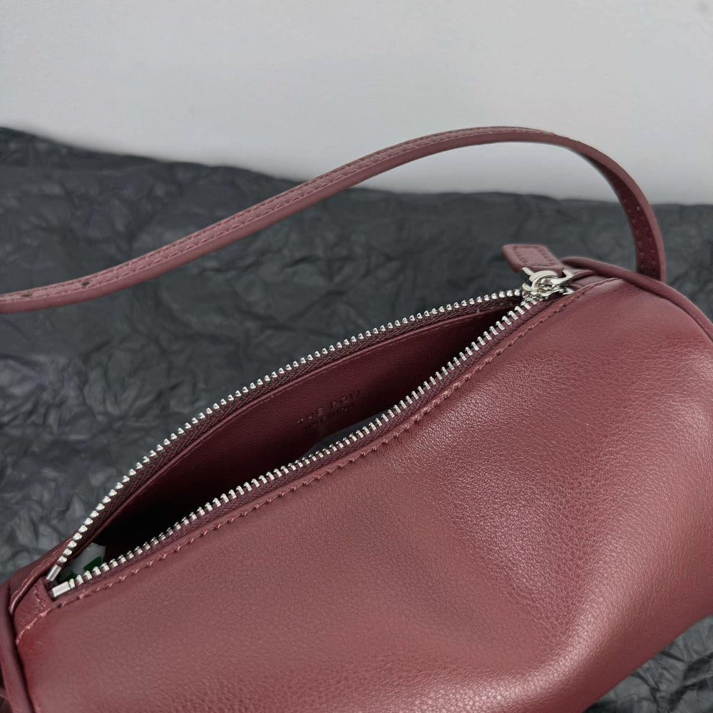 Lambskin Leather Boston Bag, Mini Designer Bag, Leather Box Bag, Classic Leather Handbag, Minimalist Genuine Leather Purse - Alexel Crafts