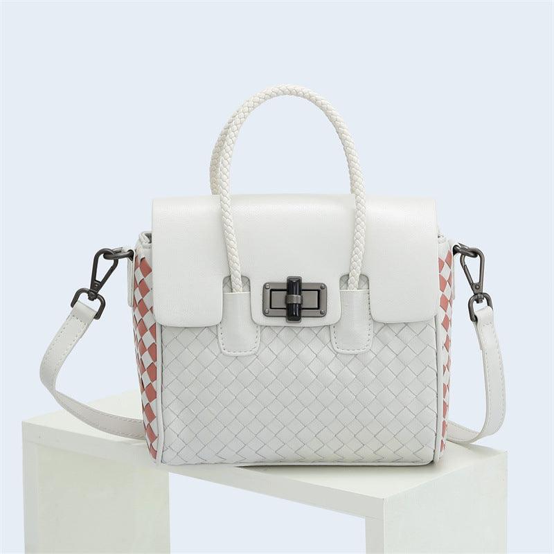 Lambskin Leather Shoulder Bag Handwoven, Small Designer Bag, Woven Purse Women Classic bag Crossbody Luxury Bag, Birthday Gift For Her - Alexel Crafts