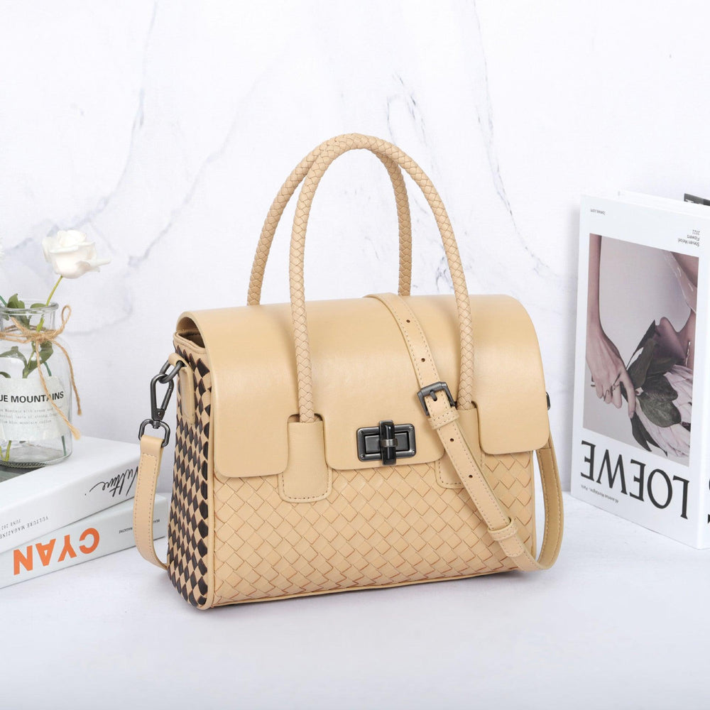 Lambskin Leather Shoulder Bag Handwoven, Small Designer Bag, Woven Purse Women Classic bag Crossbody Luxury Bag, Birthday Gift For Her - Alexel Crafts