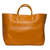 Large Designer Leather Tote Bag | Cowhide Leather Classic Bag | Must-have Fashion DesignerBag | Leather Weekend Bag|Christmas gifts