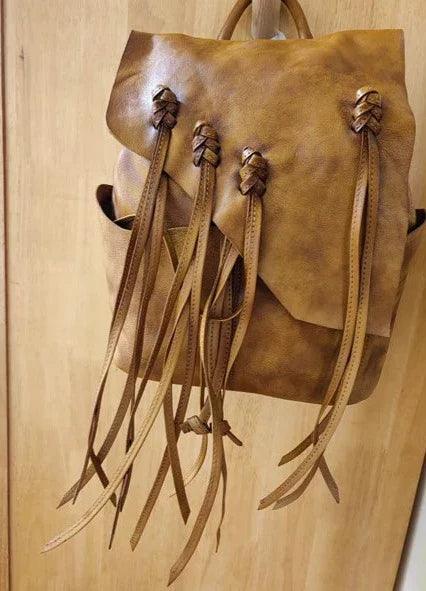 Large leather backpack, Handcrafted leather bag, Women Vintage School bag,Full Grain Leather Everyday Backpack, Special Gift for Her - Alexel Crafts