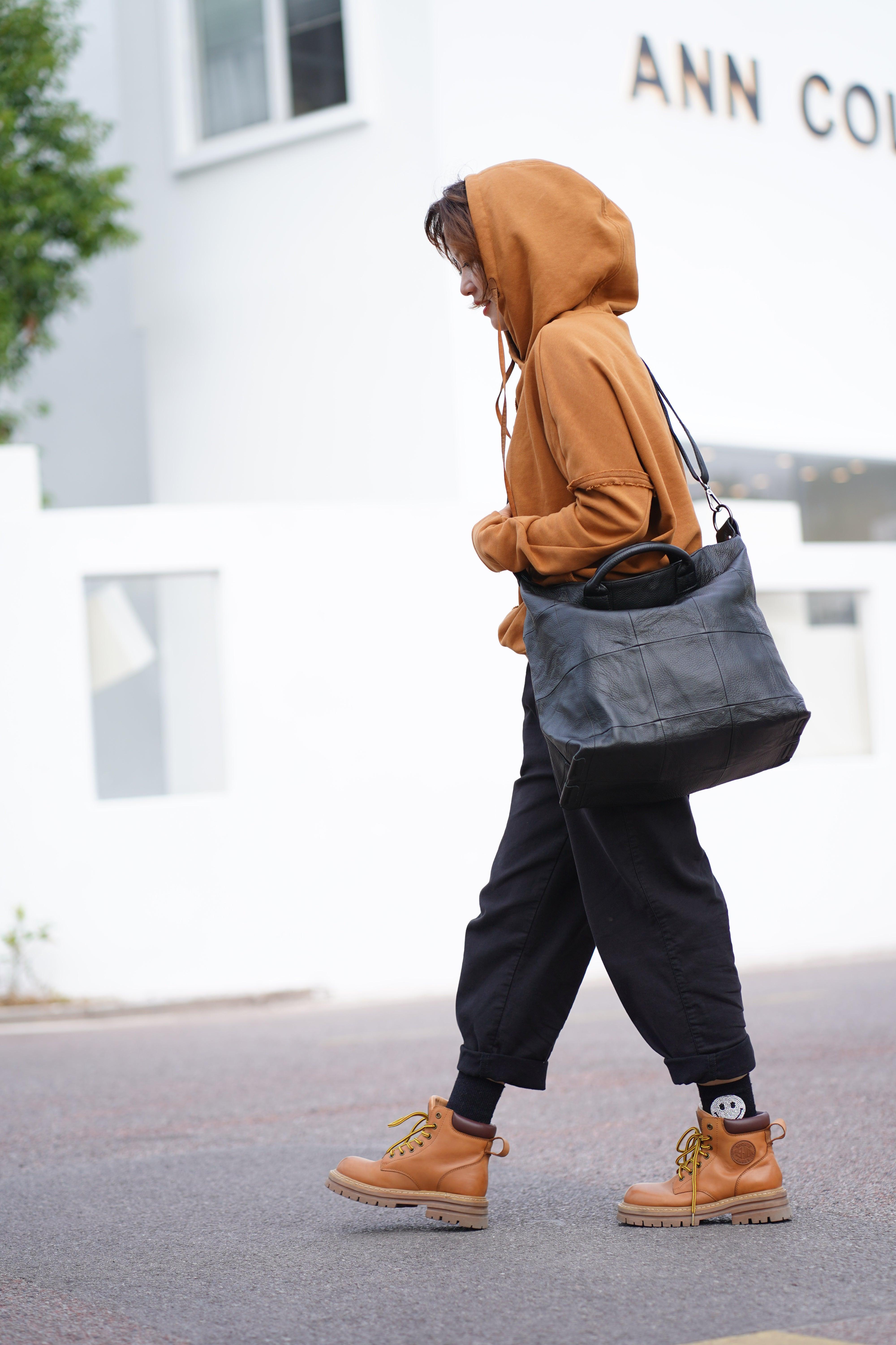 Leather tote bag for women large leather tote bag laptop work bag leather purse handbag leather shoulder bag Christmas gift for Her/Him - Alexel Crafts