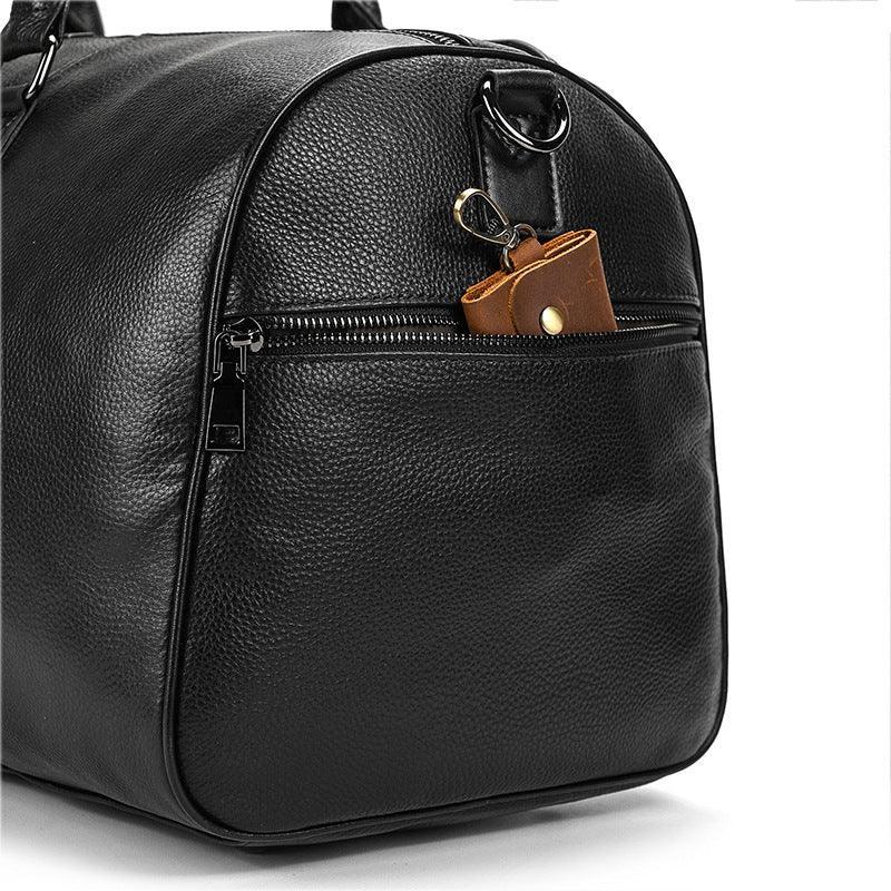 Men's or Women's Premium Leather Travel Duffel Bag | Carry-All Duffel - Handcrafted Waterproof Gym Carry-On with Shoe Compartment, - Alexel Crafts