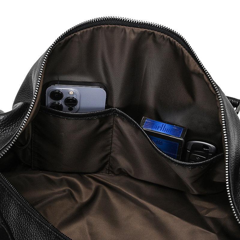 Men's or Women's Premium Leather Travel Duffel Bag | Carry-All Duffel - Handcrafted Waterproof Gym Carry-On with Shoe Compartment, - Alexel Crafts